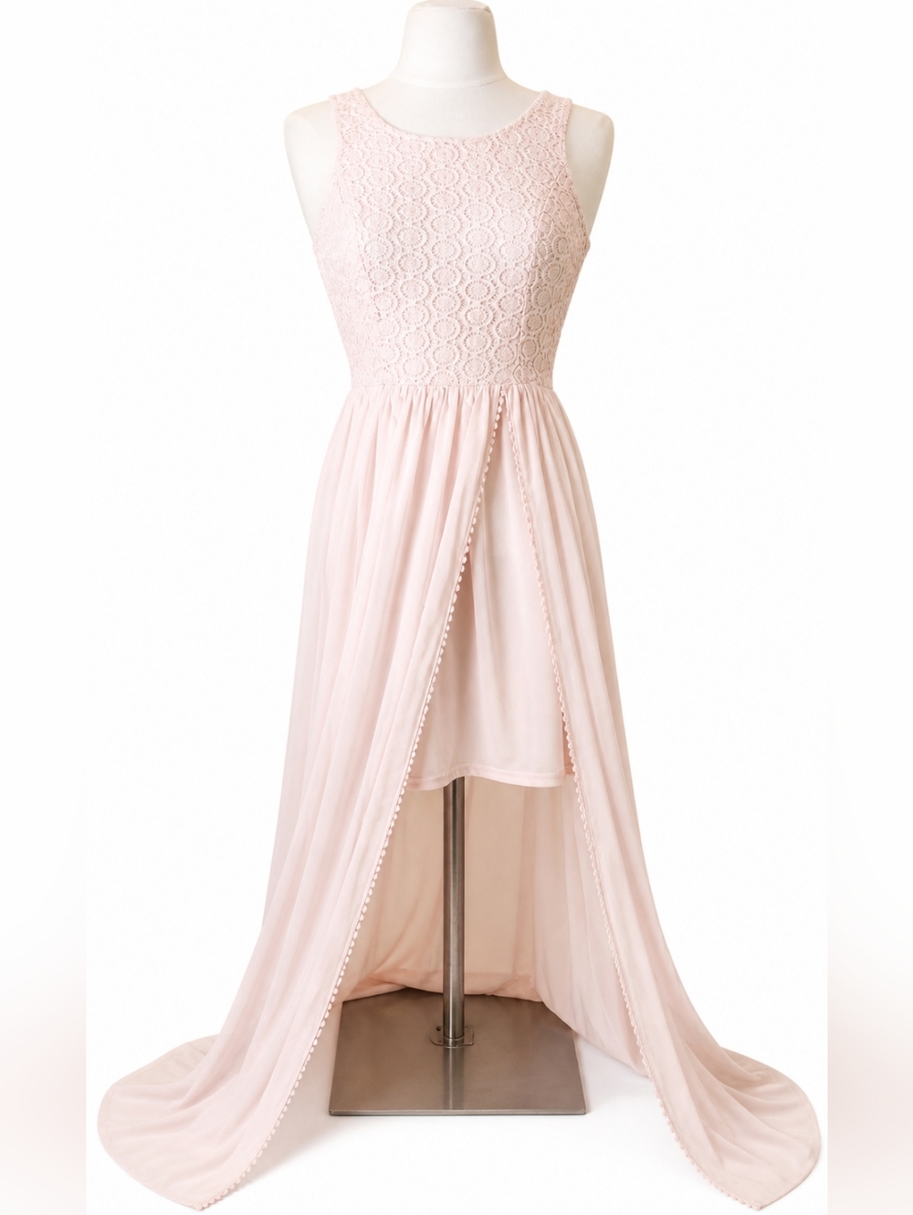 Altar'd State coral flowy high low maxi coquette girl dress- XS